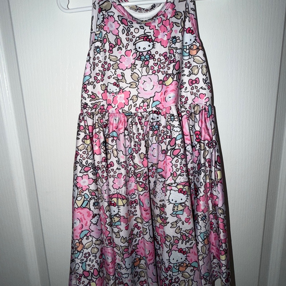 Charlie’s Project Hello Kitty Pink Floral Sleeveless Dress